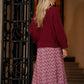 Maglione dolcevita in maglia bordeaux