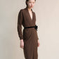Cardigan lungo aperto in misto cashmere da donna