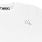 T-shirt ricamata "Don’t Touch It’s Art" in cotone biologico premium