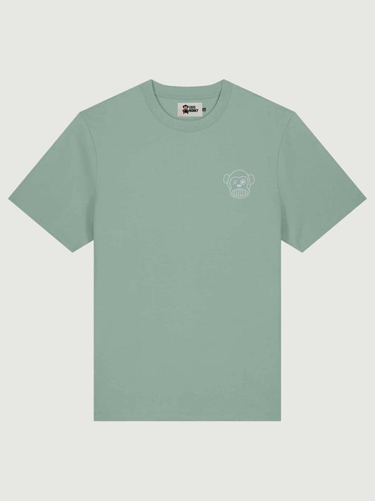 T-shirt unisex verde con ricamo Loco Monky