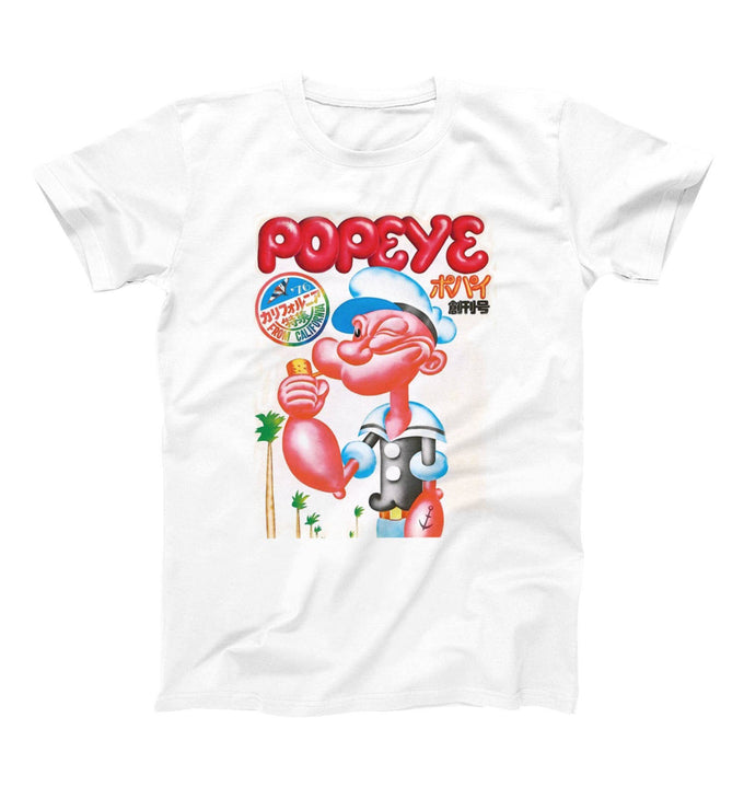 T-shirt vintage Popeye Giappone a maniche corte