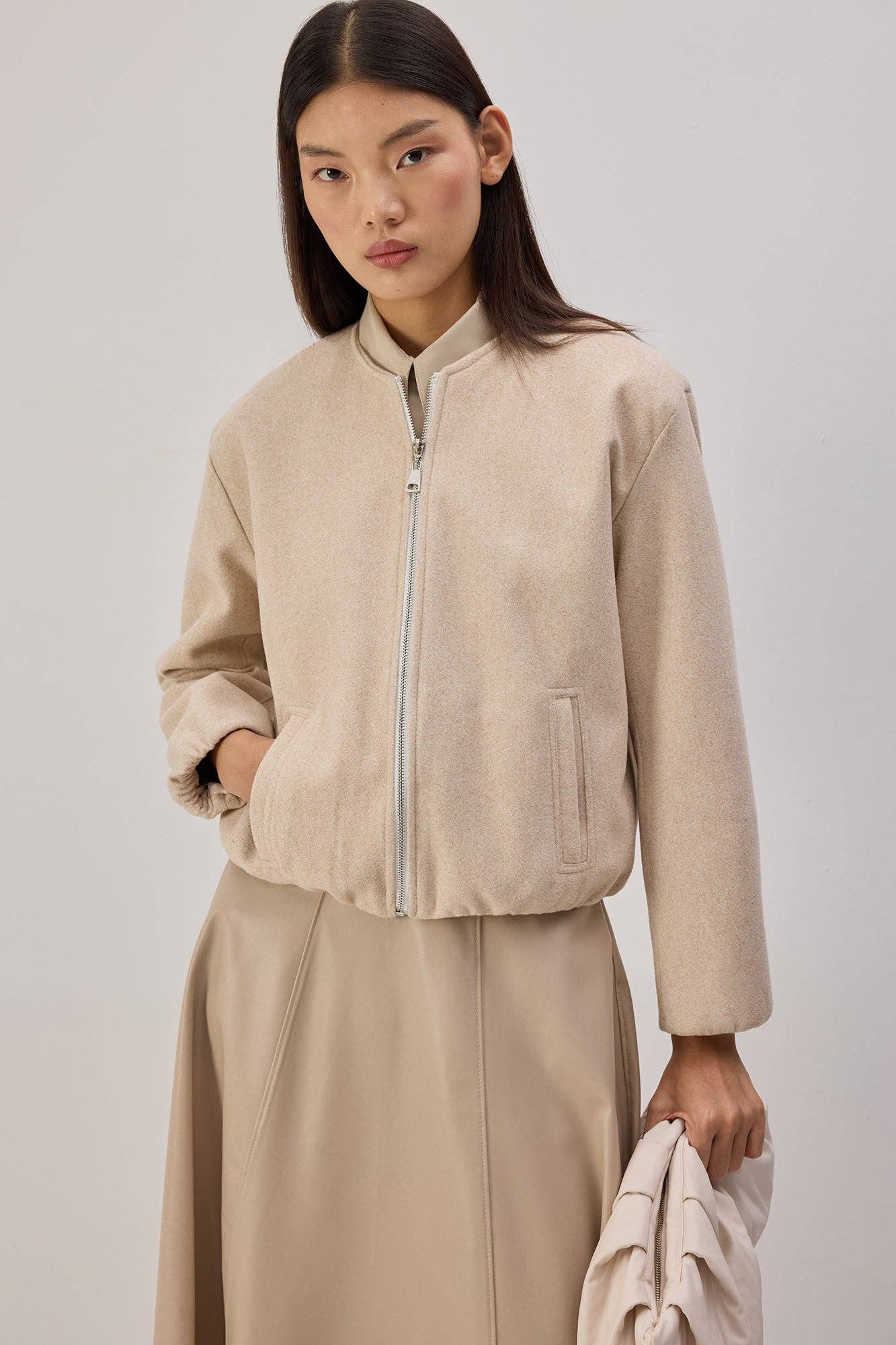 Giacca bomber Cachet color crema