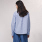 Blusa classica a righe in cotone