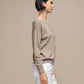 Maglione in maglia donna con taschino applicato