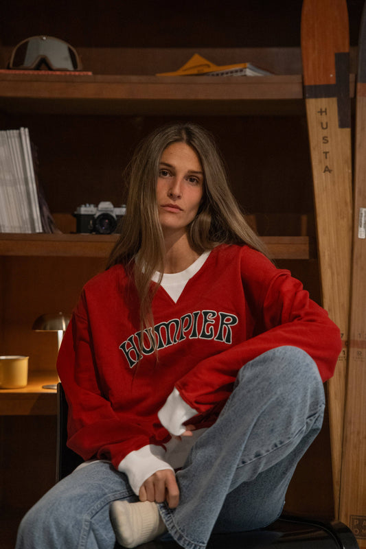 Felpa girocollo Baseball in cotone biologico