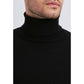 Maglione dolcevita effetto cashmere nero taglie forti