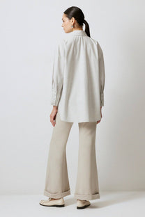 Camicia oversize in misto cotone
