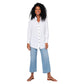 Camicia estiva in misto lino a maniche lunghe da donna