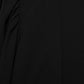 Blusa nera con pieghe e maniche a palloncino