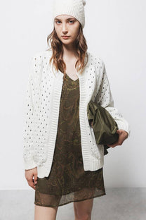 Cardigan in maglia strutturata