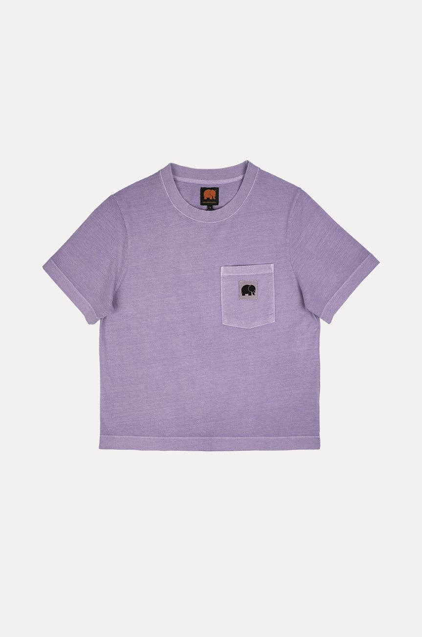 T-shirt donna lavanda tinta a pigmento Garceta