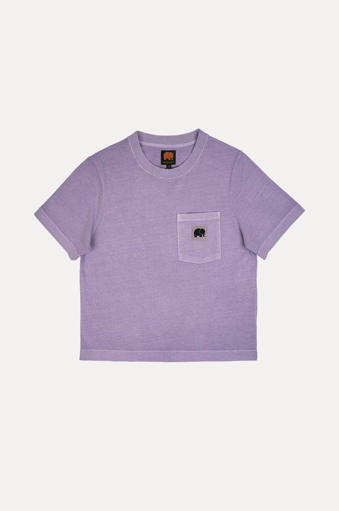T-shirt donna lavanda tinta a pigmento Garceta