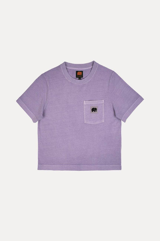 T-shirt donna lavanda tinta a pigmento Garceta