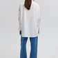 Camicia in misto cotone con ricamo floreale