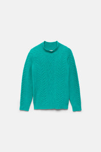 Maglione a maglia strutturata con collo alto