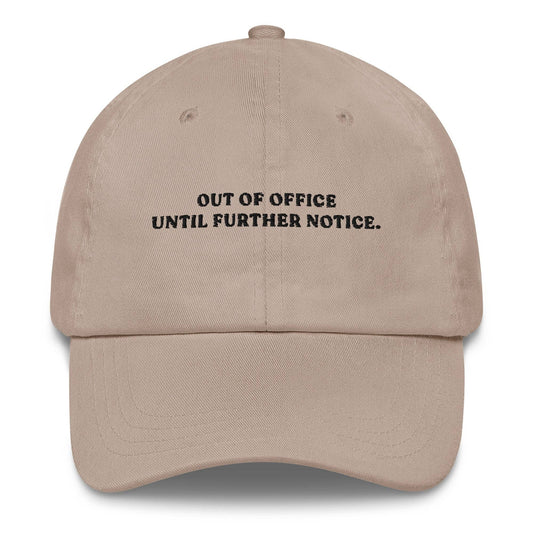 Cappellino baseball ricamato "Out of Office"