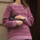 Maglione jacquard geometrico in lana