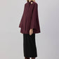 Camicia asimmetrica in popeline bordeaux