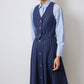 Completo gonna lunga e gilet gessato
