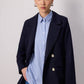 Blazer doppiopetto con bottoni effetto conchiglia