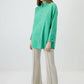 Camicia verde con dettagli gioiello