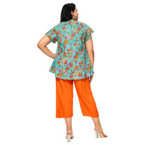 Camicetta estiva boho in voile di cotone a maniche corte