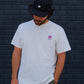 T-shirt pigmentata bianca “Life by the Sea VII”