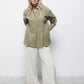 Camicia donna in cotone con pieghe frontali