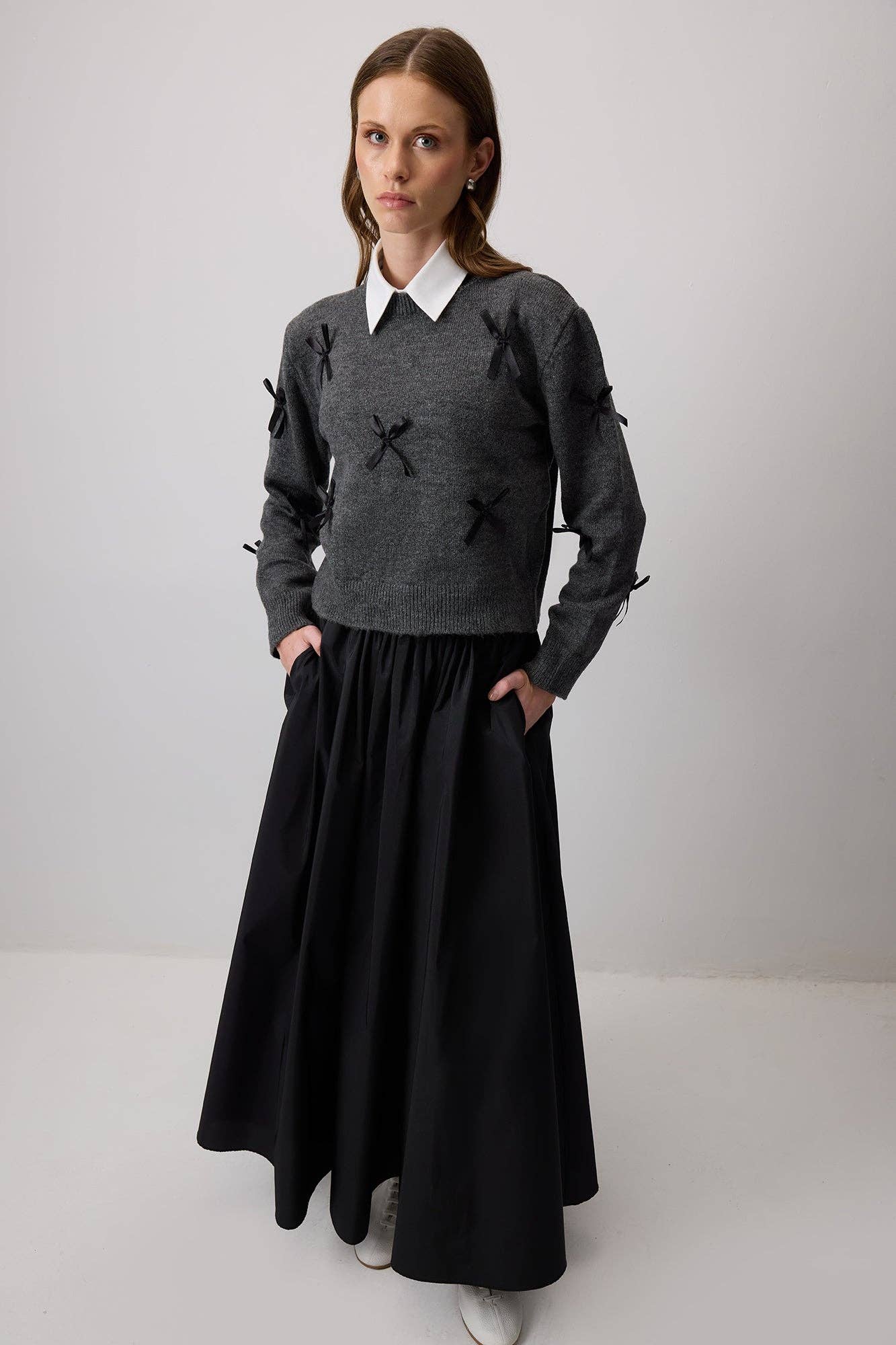 Maglione a maglia annodato Bolu