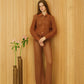 Cardigan polo in cotone fine all’uncinetto