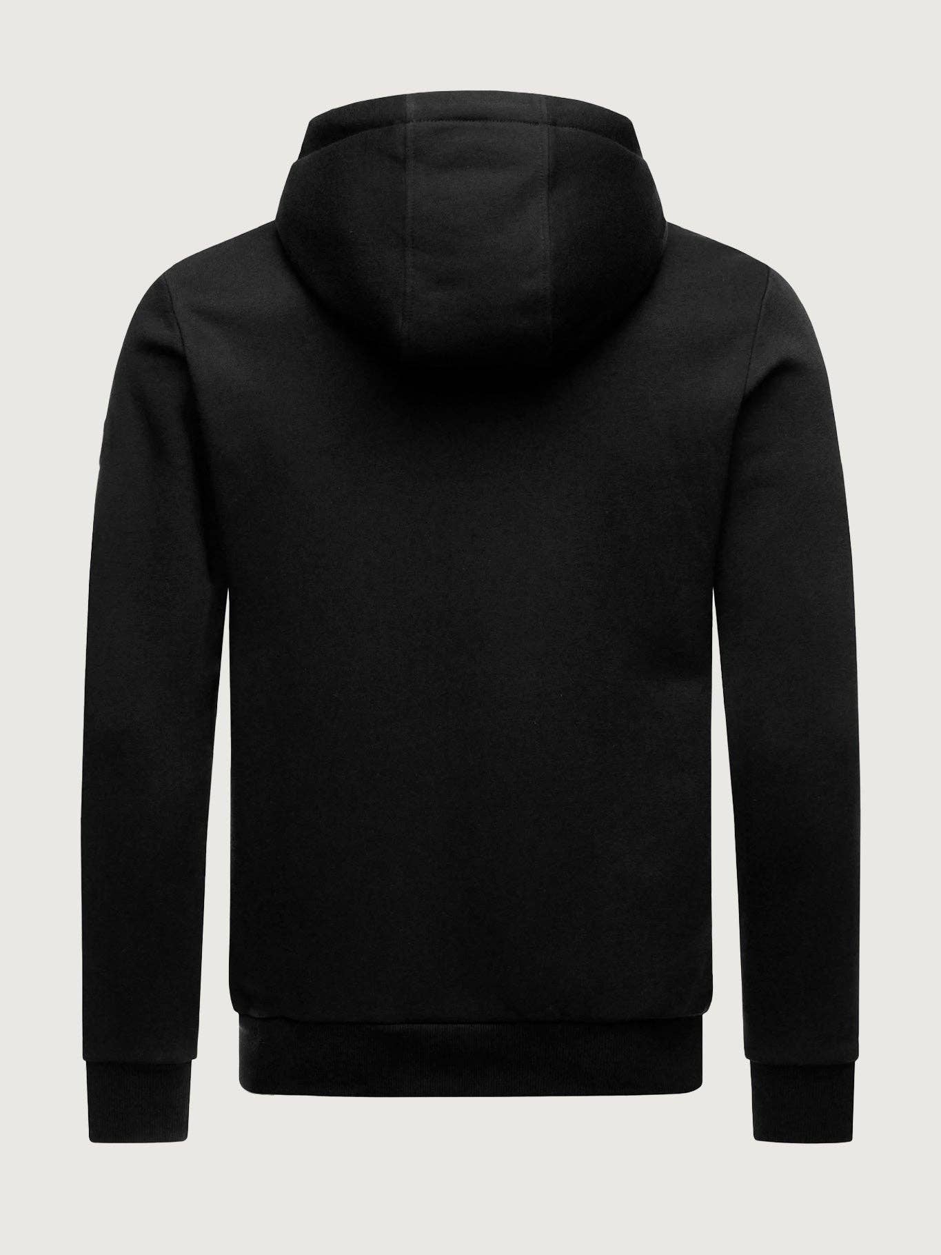 Felpa con cappuccio con zip Chimp nera