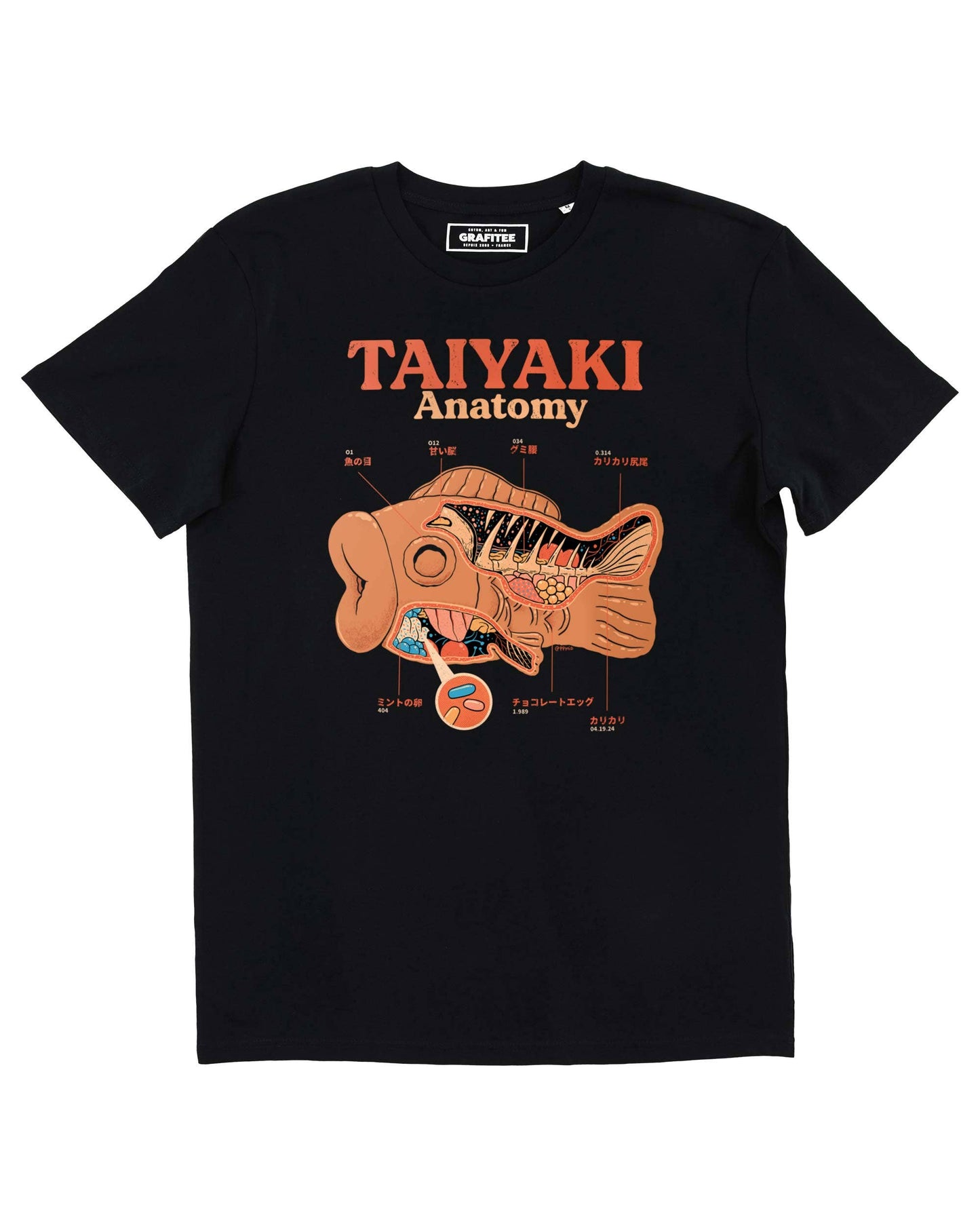 T-shirt Taiyaki Anatomy con stampa grafica