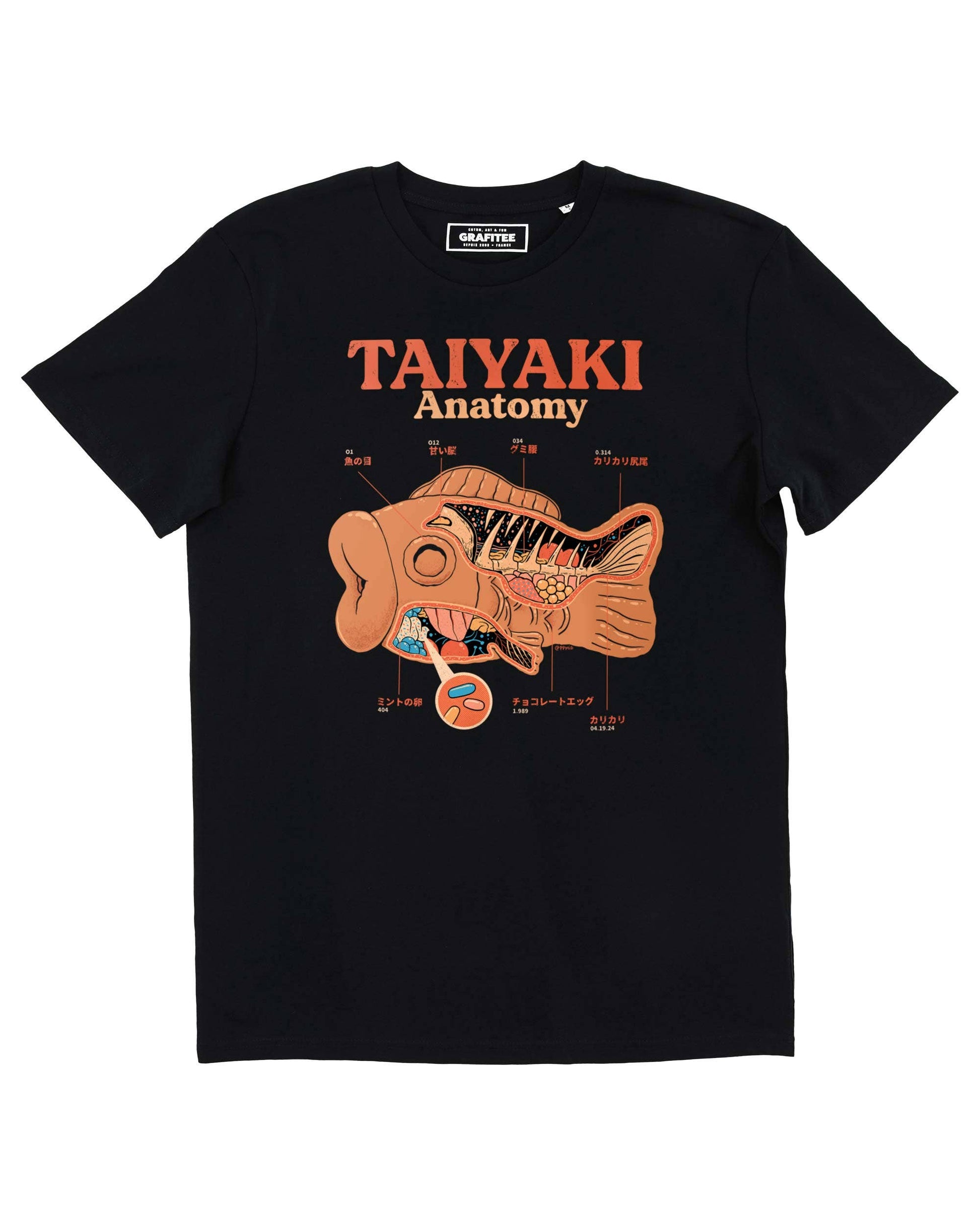 T-shirt Taiyaki Anatomy con stampa grafica