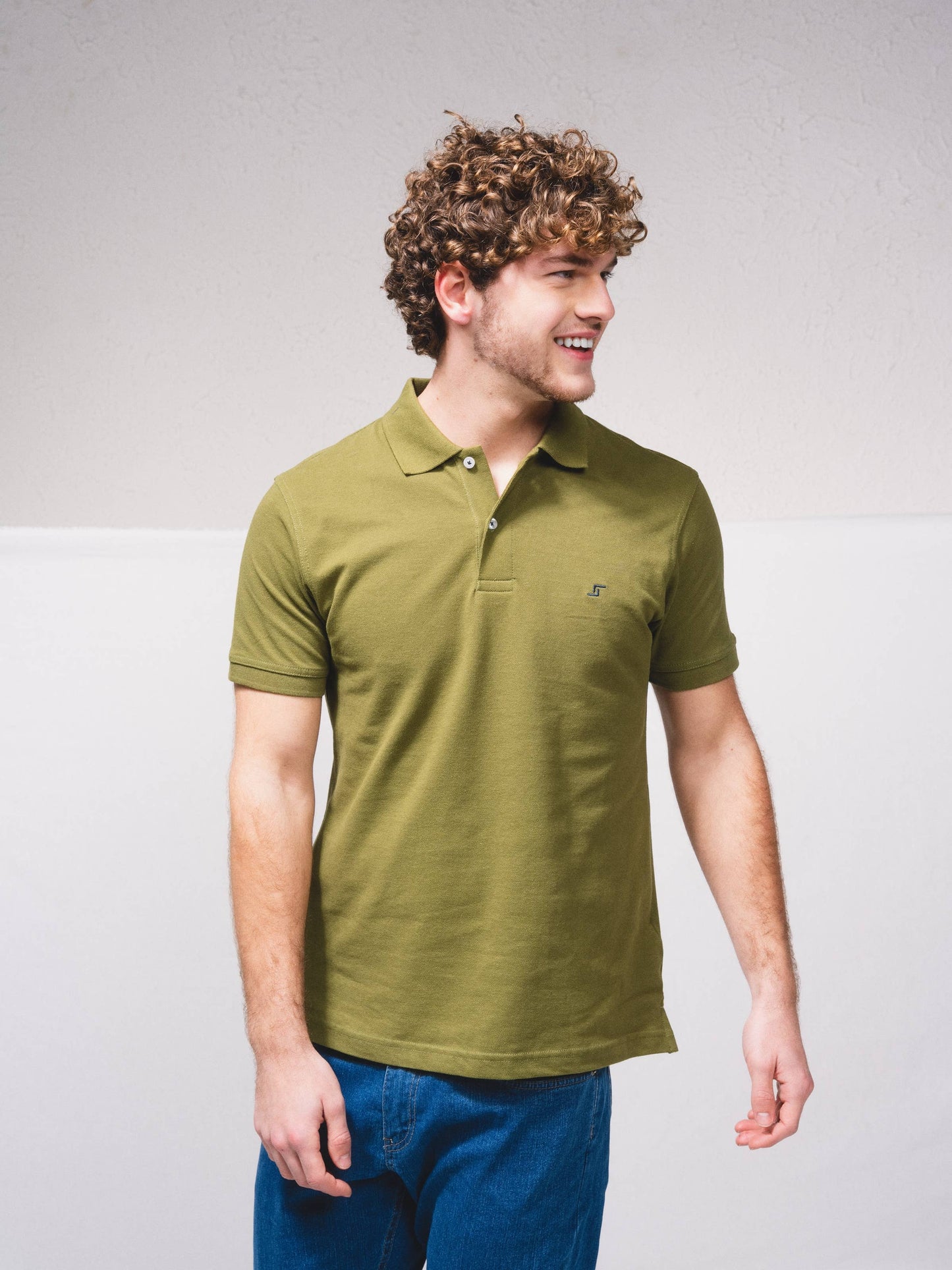 Polo piqué in cotone con ricamo