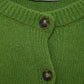 Cardigan in lana a maglia rasata con bottoni a contrasto