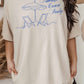 T-shirt oversize con grafica Amalfi Coast