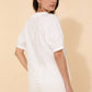 Blusa Bari in cotone con scollo a V e pizzo