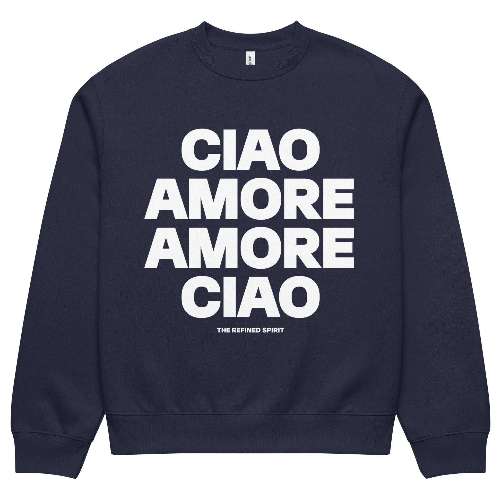 Felpa oversize pesante unisex “Amore Ciao”