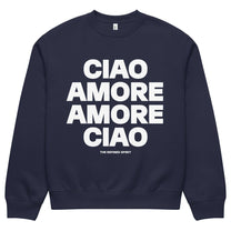 Felpa oversize pesante unisex “Amore Ciao”