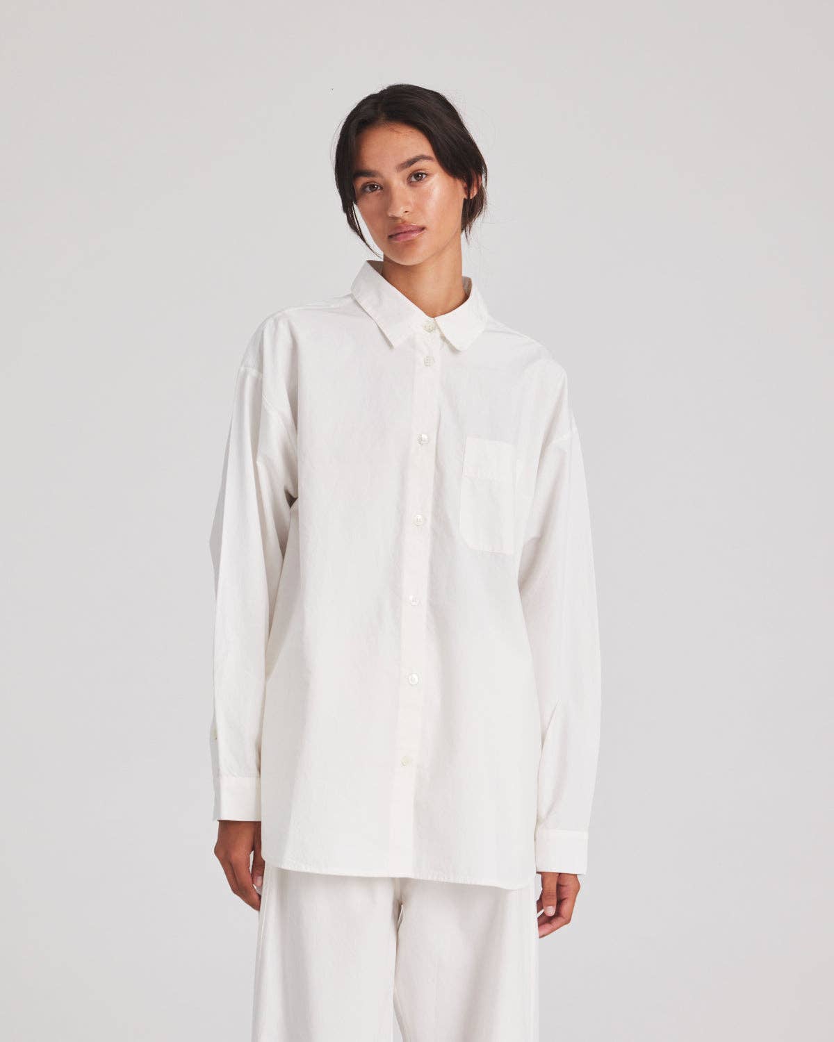 Camicia Astrid in popeline di cotone biologico