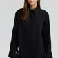 Camicia in popeline con polsini ampi