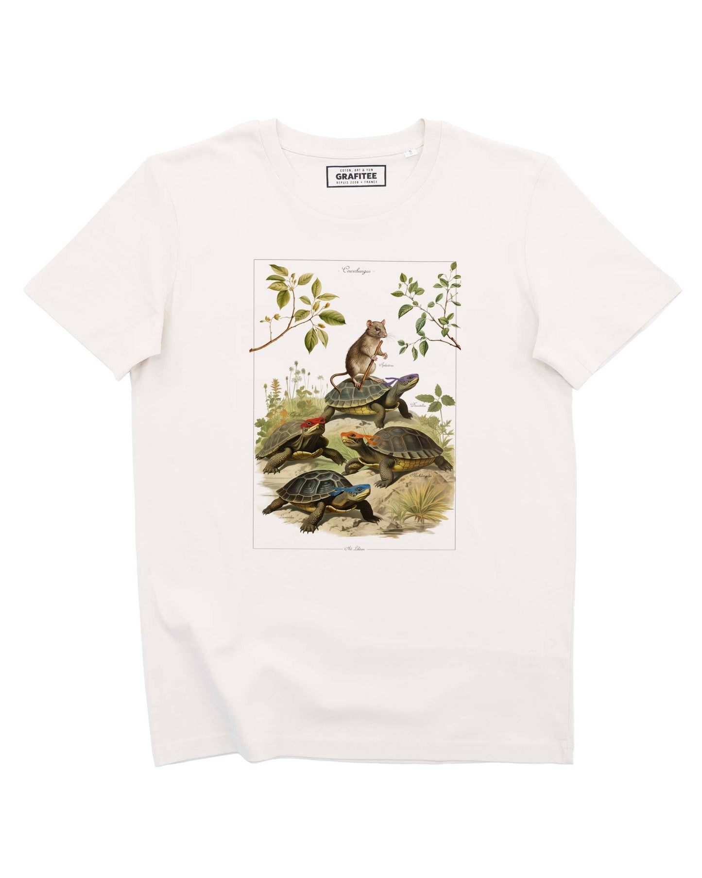T-shirt Cowabungus con stampa Tartarughe Ninja e foglie