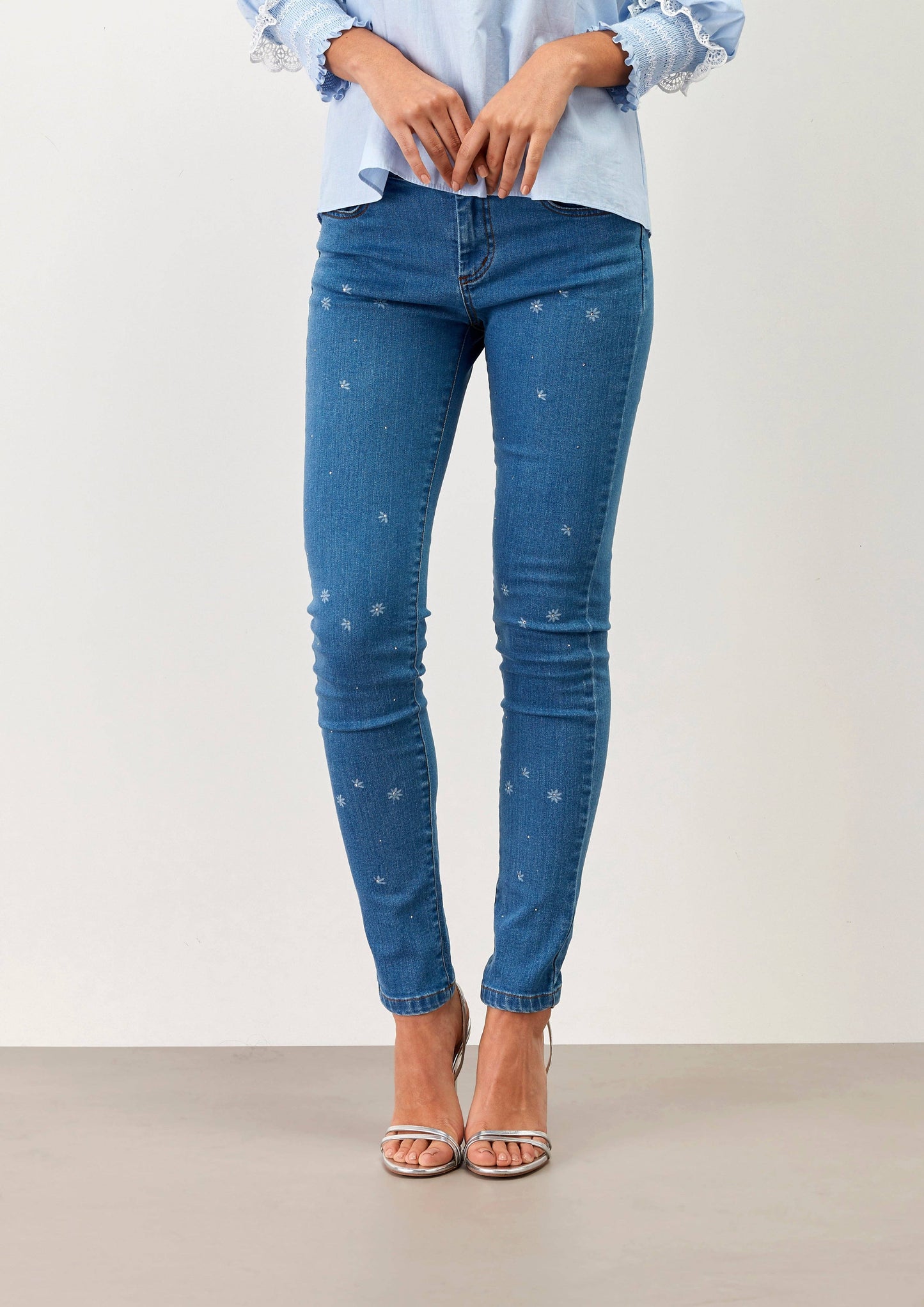Jeans skinny Banga con strass