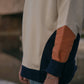 Felpa girocollo in cotone biologico color block