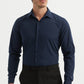 Camicia blu navy comoda no stiro