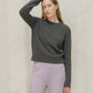 Maglione girocollo boxy in misto cashmere