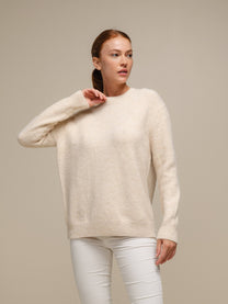 Maglione girocollo in maglia morbida da donna