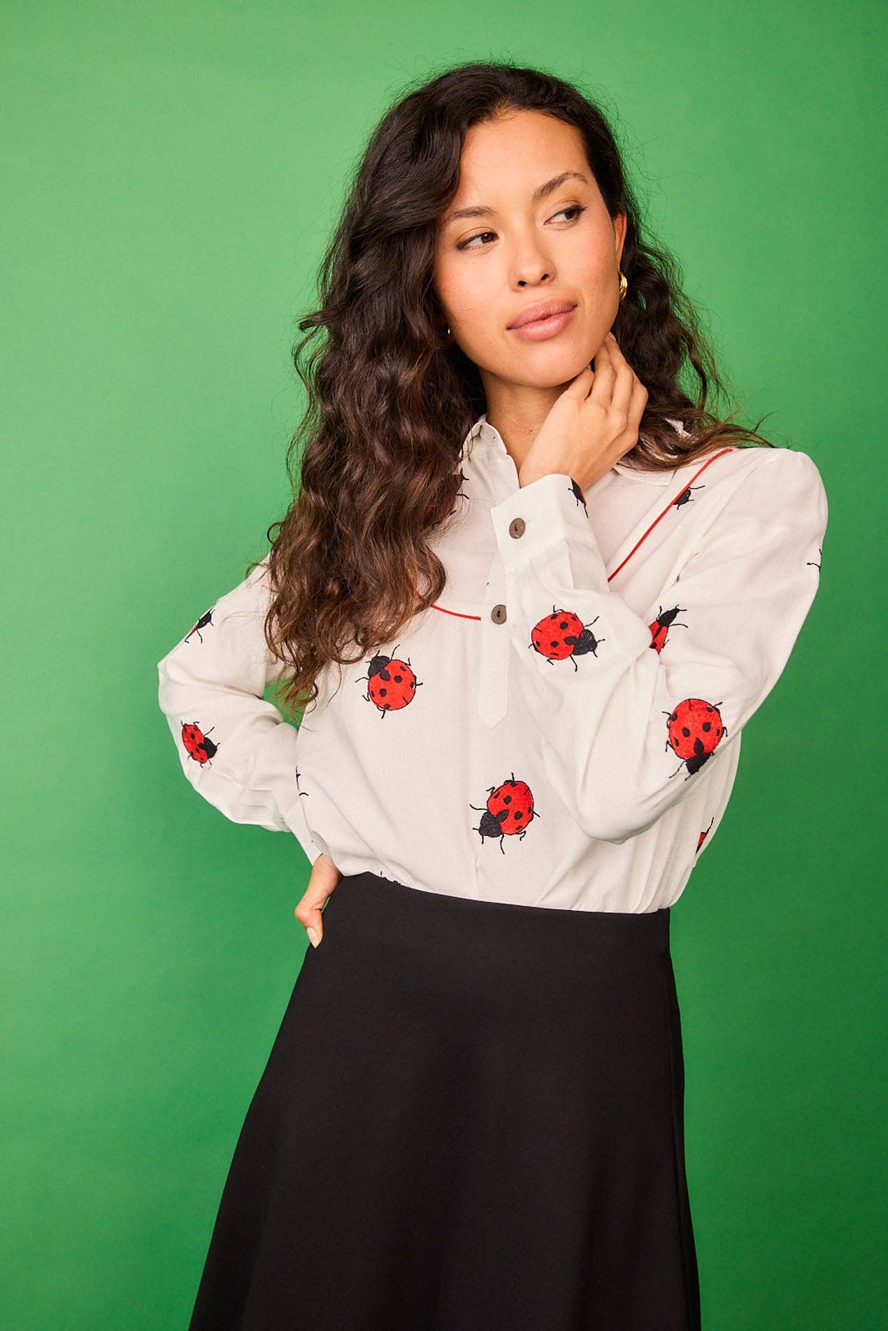 Camicia Bellota con stampa coccinelle