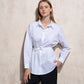 Tunica camicia in cotone con cintura
