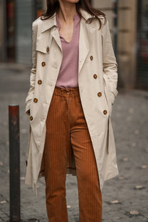 Trench lungo classico da donna